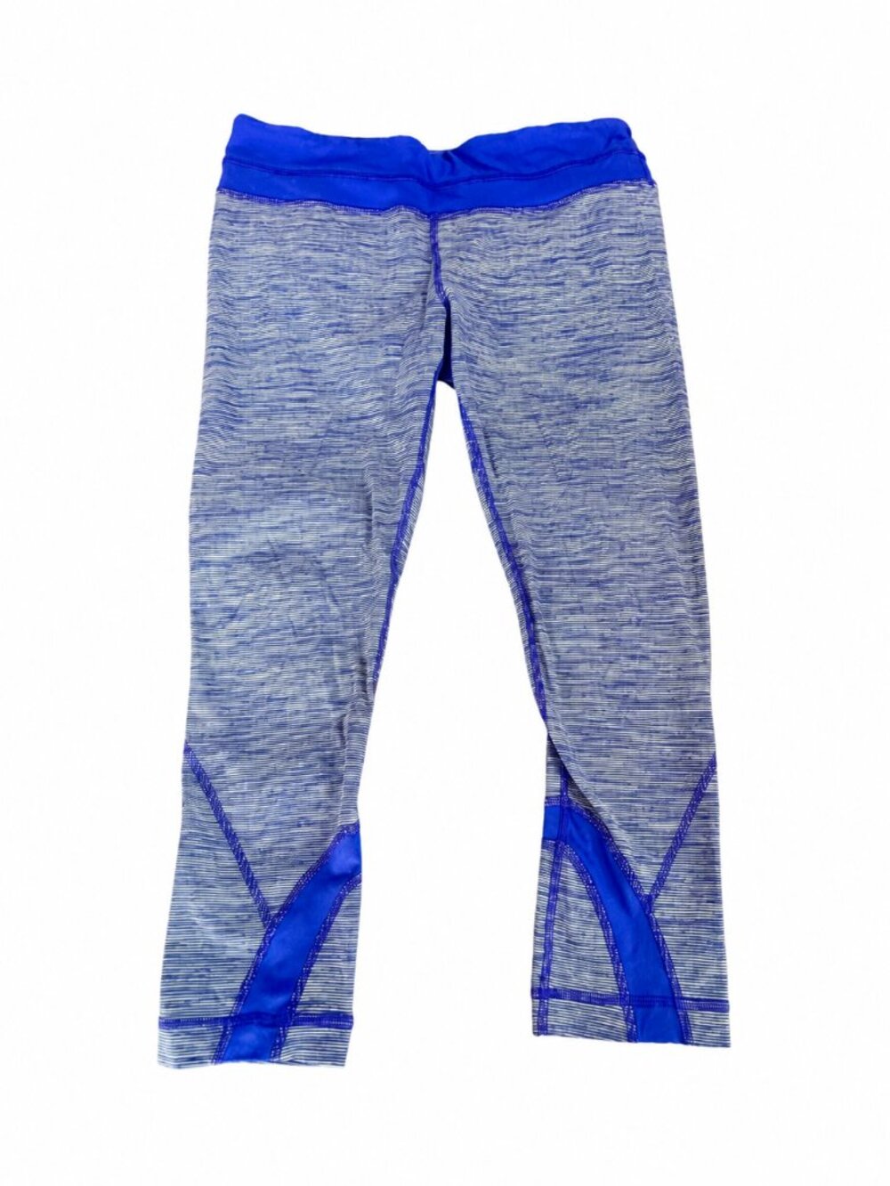 Lululemon Run Inspire Crop II Purple Stripe Crop Leggings, Size 6